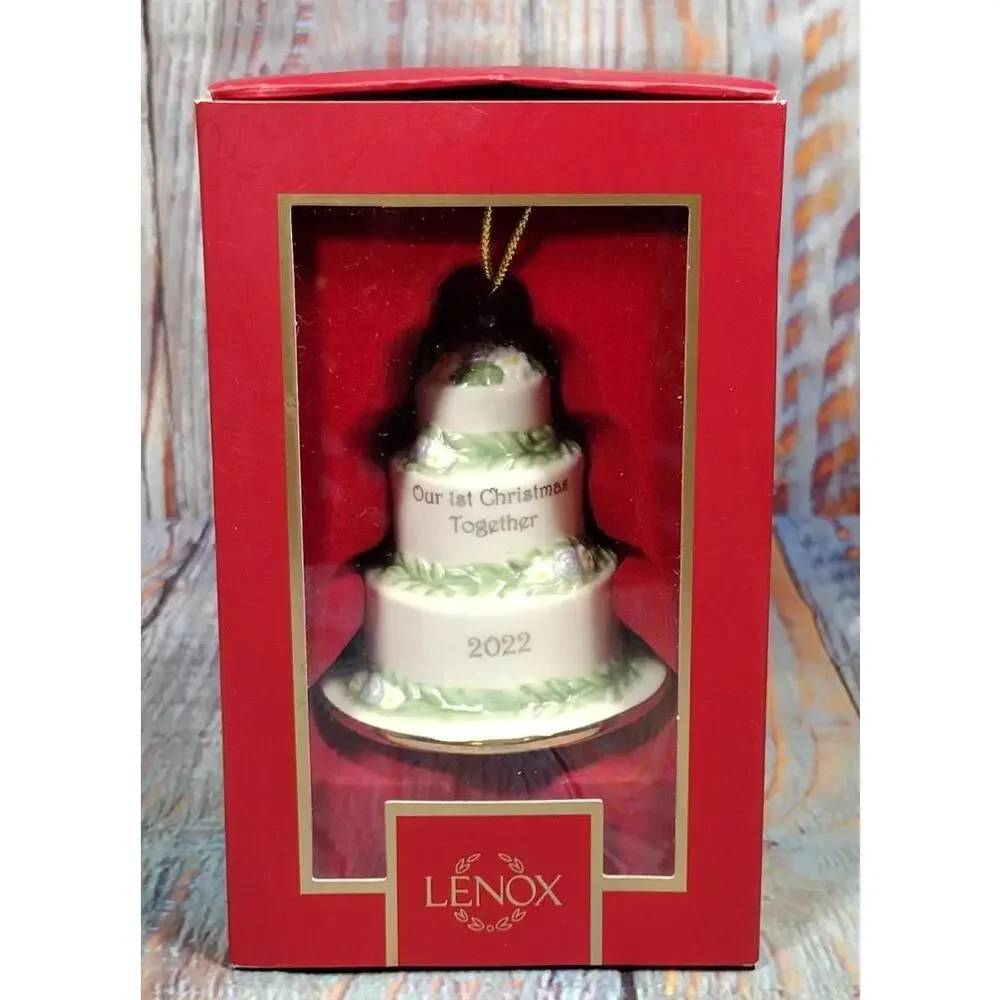 Lenox 2022 Our‎ 1st Christmas Together Three-Tier Cake Ornament